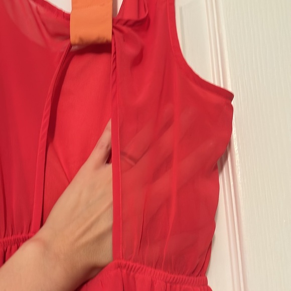 NWT! Lush Pink and Orange color block dress! - Picture 4 of 4